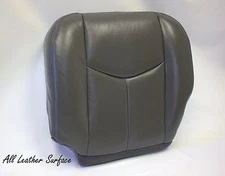 2003 - 2006 Silverado Driver Bottom OEM Replacement Leather Seat Cover Dark Gray