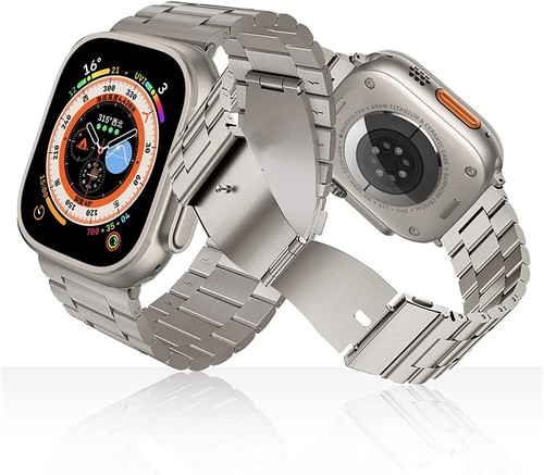 Kit Stainless Steel Metal Link Band fr Apple Watch Ultra 8 7 + Clear Bumper Case - Picture 20 of 56