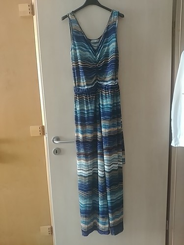 Damen Sommer Overall Einteiler Stretch Blau 38 AIRISA