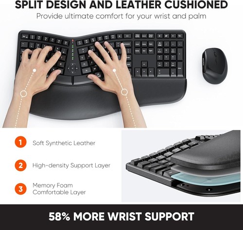 Professional Ergonomic Keyboard with Vertical Mouse - Usable on Windows/Mac - Picture 4 of 10