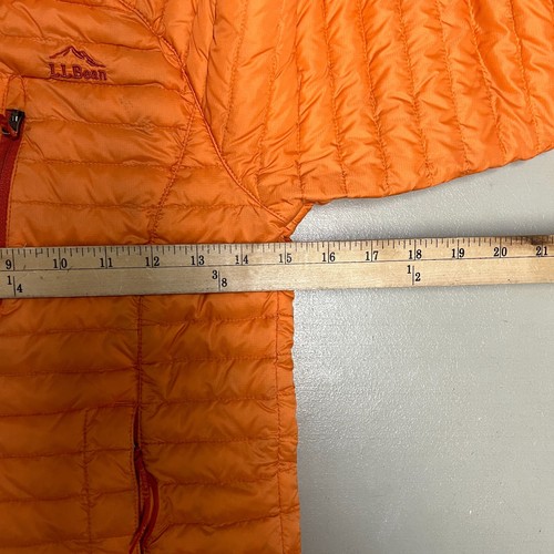 LL Bean Quilted Jacket Kids Boys Girls Small 8 Goose Down 650 Orange Lightweight - Picture 13 of 15