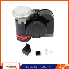 For Motorcycle Car Truck SUV Electric Dual Tone Compact Air Horn Kit 12V 130DB