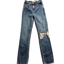 Abercrombie  Fitch The Ankle Straight Jeans Ultra High Rise Womens Size 25/0R
