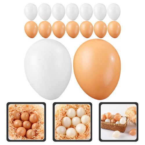 16 Pcs Decoration Eggs Artificial Kitchen Simulated Child Realistic Fake