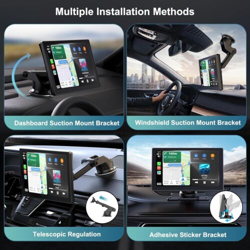9" Apple Carplay Bildschirm für Auto, tragbar kabellos Apple Carplay - Bild 4 von 8