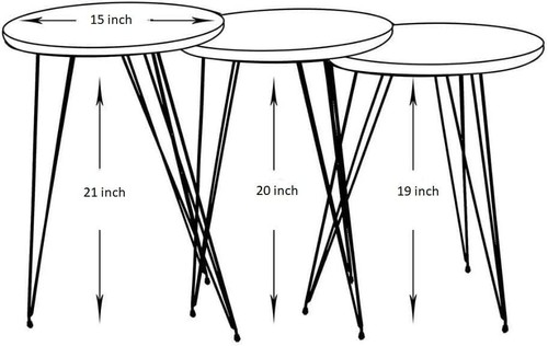 Living Room Coffee Table Set & Nesting Tables Side Tables End Tables - Picture 47 of 67