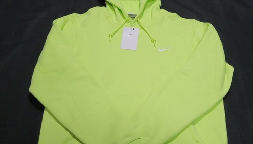 Nike Mens Sportswear Swoosh Club Fleece Hoodie Lemon 826433-736 Multi Sizes - Picture 3 of 6