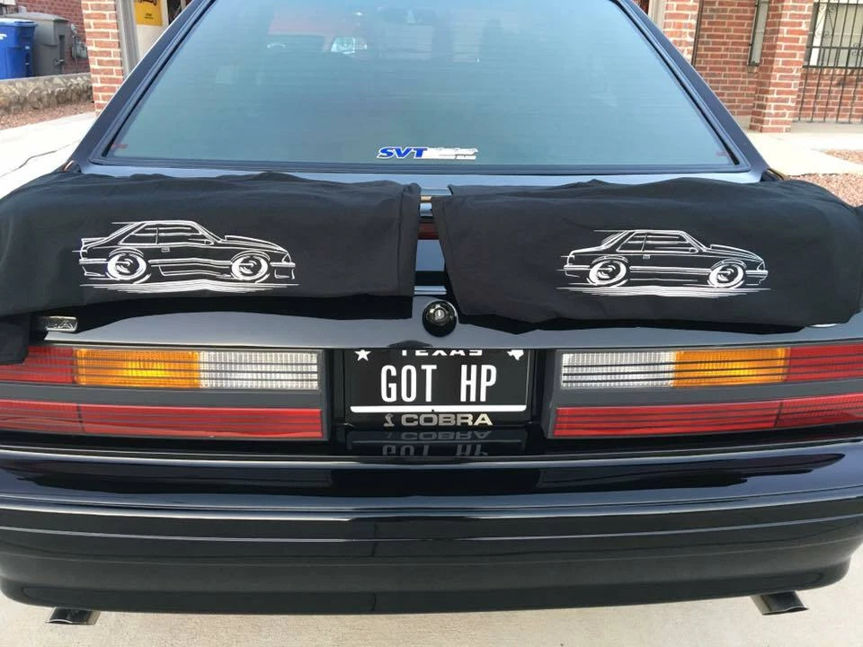 Camiseta Fox Body Mustang muesca trasera Ford LX 1987 1988 1989 1990 1991 1992 1993 Foto 3 de 4