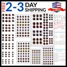 Fishing Lure Eyes, 3D/4D/5D Realistic Artificial Eye Stickers for Making Lure...