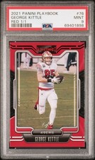 2021 Playbook George Kittle 1/1 RED Color Match 💥 PSA 9