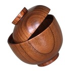 3pcs Wooden Bowl with Lid Wood Food Serving Bowl wooden bowls wood bowls