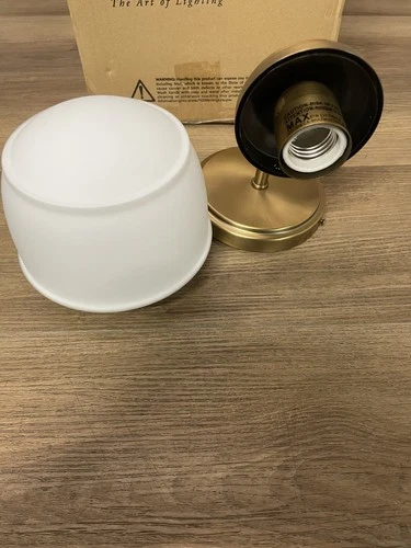 Minka Lavery 2571-575 Cornwell 10" Tall Bathroom Sconce, Aged Brass - READ - - Picture 1 of 4