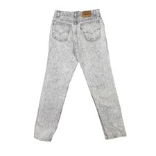 Levis Dyed Orange Tab Jeans 80s USA Made Light Grey Acid Wash Student Jeans 29"