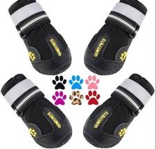 QUMY Dog Shoes for Dogs, Medium Dog Boots  Paw Protectors for Winter Snow