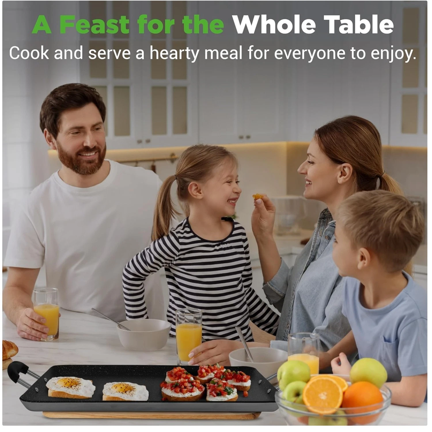 Non-Stick Stovetop Griddle with Bakelite Handles - 20" x 12"