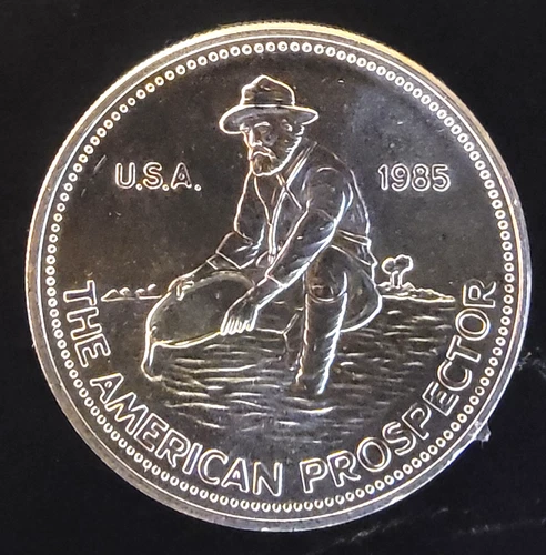 1985 American Prospector Engelhard Mint Eagle Bullion-0.999 Silver 1 Oz Art Coin