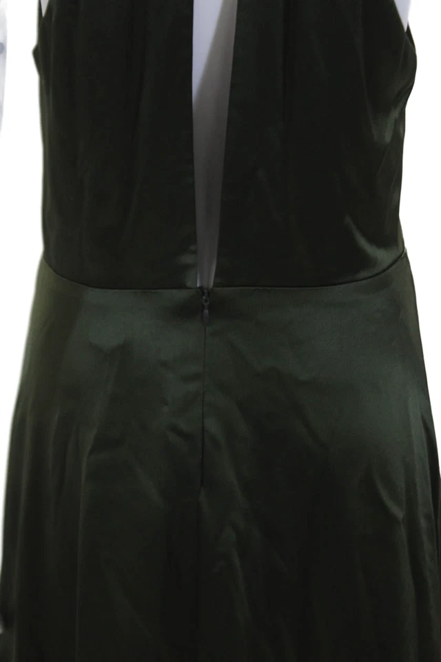 Vestido de noite Jill Stuart feminino gola alta sem mangas linha A verde tamanho 8 - Imagem 4 de 4