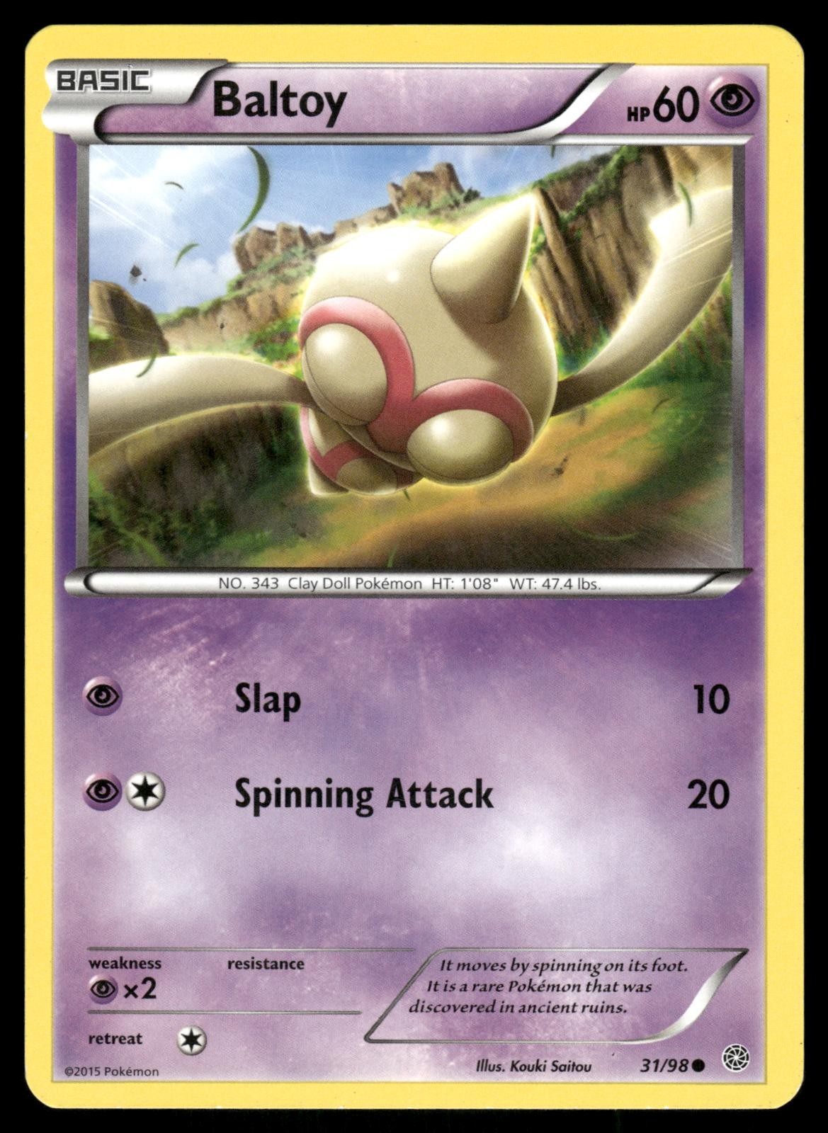 Baltoy 31/98 Common Ancient Origins Pokemon Lightly Played