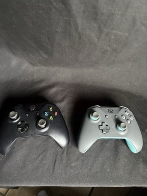 2 Xbox One 1708 Controllers - Gray/Blue & Black Microsoft Wireless FREE SHIPPING