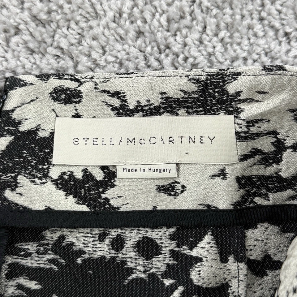 Falda de Seda Stella McCartney 38 Floral Oscuro Femenino Evento Caprichoso Brocado Foto 2 de 4