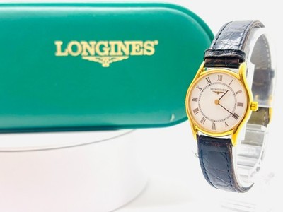 [Exc+5 w/Box] Longines L4.117.2 Grand Classic Gold Dial Quartz Women's Watch Use