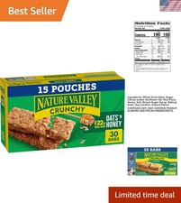 Tasty Oats 'n Honey Granola Bars - 30 Count Pack with No Artificial Additives