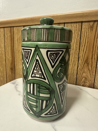 Domingo Punter Spain Hand Painted Ceramic Rice Jar “Arroz” Rare Vintage Signed - Picture 3 of 12