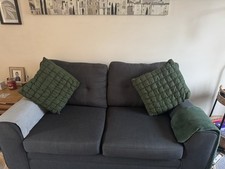 DFS Lucie 2 Seater Sofa and Chair Set Charcoal Grey