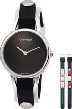 Calvin Klein K9D231LY Quartz Black Dial Ladies Watch and Bracelet Set NEW