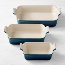 Le Creuset Heritage Open Rectangular Dishes, Set of 3 Agave wil