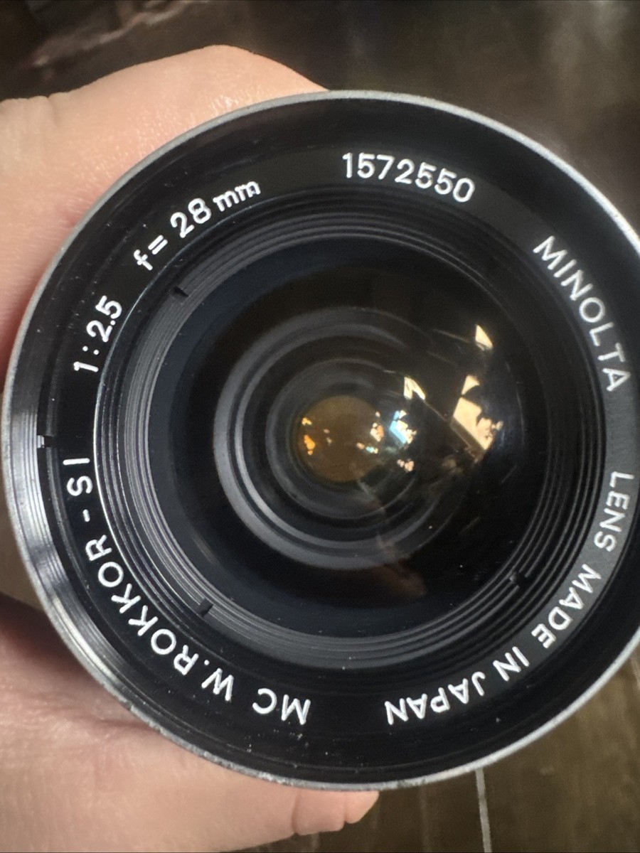 【美品】MINOLTA MC W.ROKKOR-SI 28mm f2.5 Minolta 28mm f2.5 MC Rokkor-SI Manual Focus Lens Vintage Japan