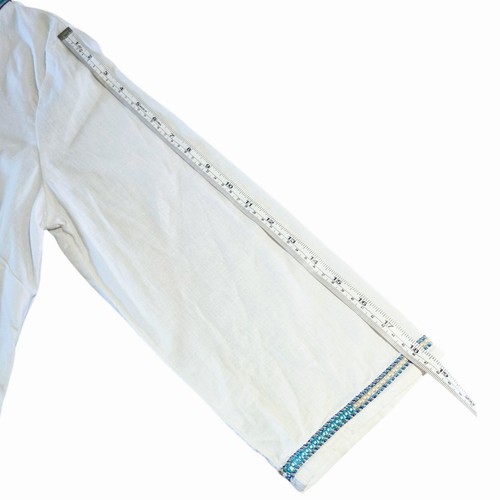Jaclyn Smith White Boho Tunic Blouse XL Embroidered V-Neck 3/4 Sleeve Peasant - Picture 11 of 13