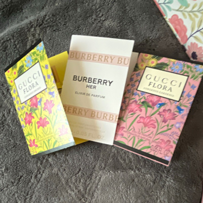 Gucci Flora & Burberry Her Elixir Eau de Parfum Spray, Sample Size 0.05 fl oz