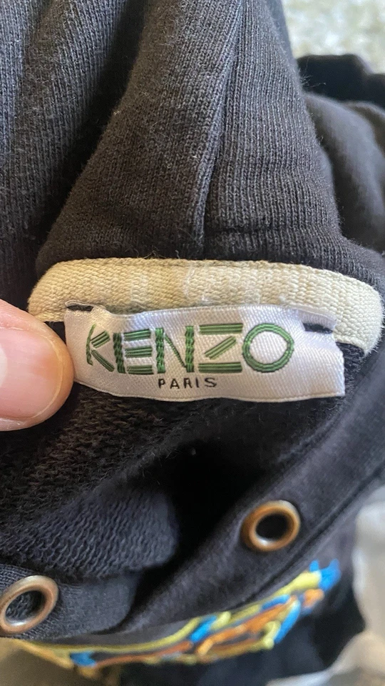 Kenzo Tiger Hoodie Black XL – Embroidered Logo – Unisex Sweatshirt - Imagen 4 de 4