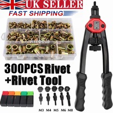 300PCS Mixed Rivnuts Blind Set Rivet Nuts Threaded Nuts Anti-oxidation M3-M12 UK