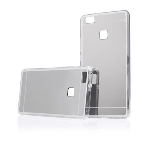 Custodia TPU Effetto Specchio Metallico Argento Huawei Ascend P9 Protettiva - Immagine 2 di 3