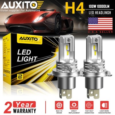 AUXITO H4 9003 Super White 7000LM Kit LED Headlight Bulb High Low Beam Fog Lamp