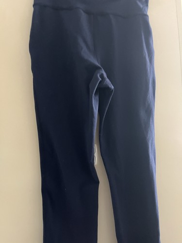 Pantalones Lululemon para mujer 6 cordones plegables azul marino bolsillos pierna recta gimnasio - Imagen 3 de 6