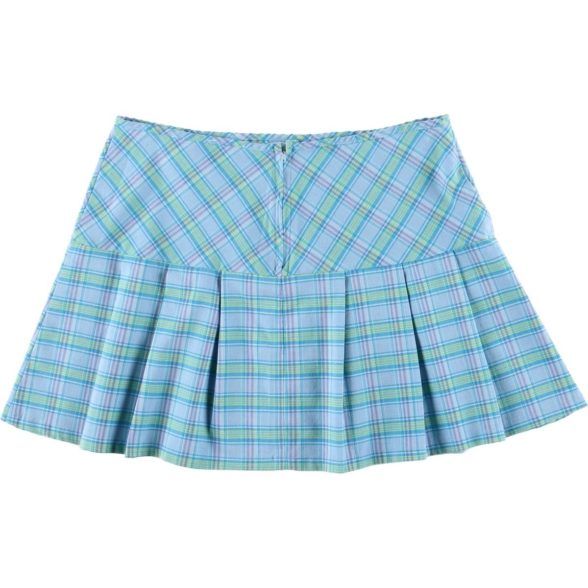 Used BACKSTAGE ACCESS Check Pattern Pleated Mini … - image 2