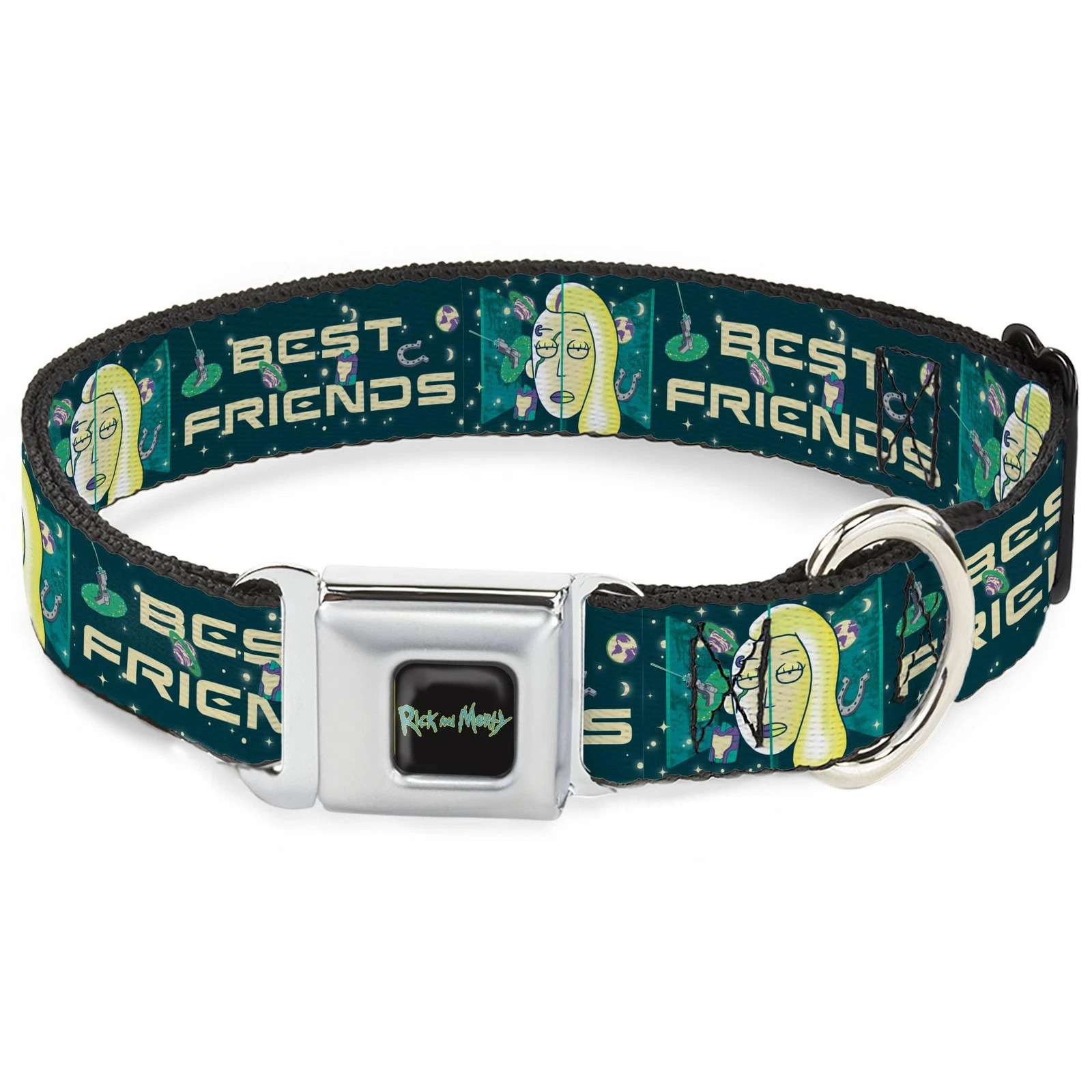 Rick and Morty Pet Collar, Dog Collar Metal Seatbelt Buckle, Rick an (US IMPORT)