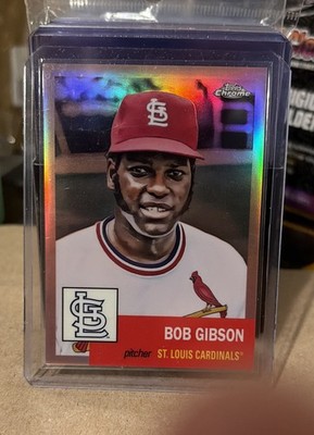 2022 Topps Chrome Platinum Anniversary - Bob Gibson #268 Rose Gold Refractor /75