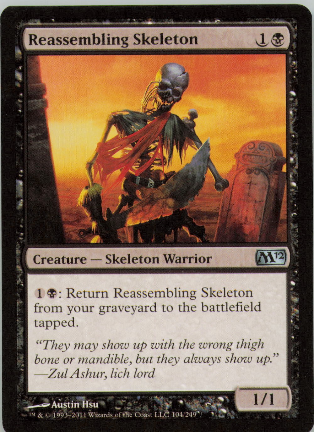 REASSEMBLING SKELETON 104 UC MAGIC 2012 (M12) MAGIC: THE GATHERING NM