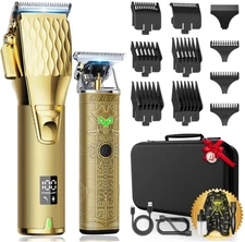 Professional Hair Clippers for Men, Cordless Barber Clippers and Trimmer Set