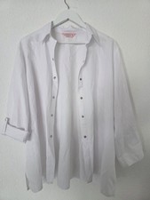 YONEL Damen Basic Bluse Weiß 3/4-Arm Kragen ...