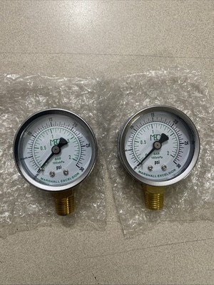 MEC MEJ501: Dial Dry Pressure Gauge 0-30 Psi Brass Bottom Mount 1/4'' MNPT Lot 2