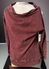 NWT Anthropologie Pilcro Donna Relaxed Fit Pullover Sweatshirt XS Wine