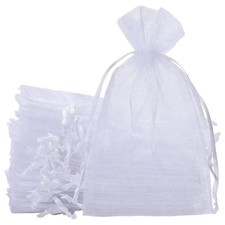 Organzabeutel 20x30cm Schmuckgeschenktaschen Party Hochzeitsbeutel weiß