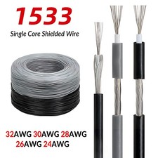 UL1533 Single Core Screened Audio Connection Cable PVC Shielded Wire 24AWG-32AWG