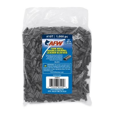 AFW Thin Wall Double Barrel Sleeves Black #10T 1000 Pack