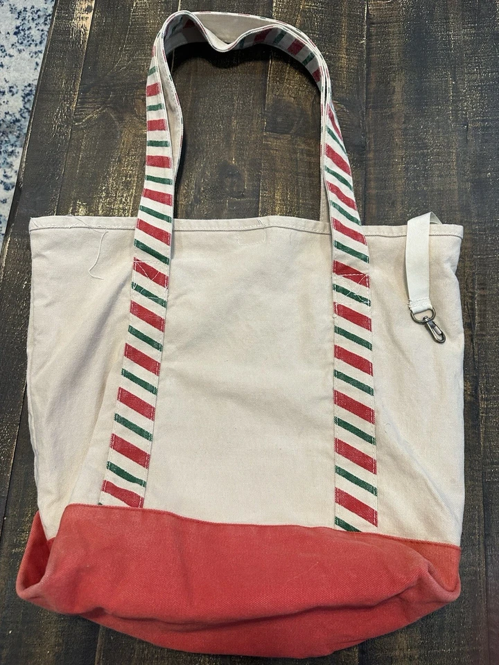 Bolso de Mano Walt Disney World Lona Vacaciones de Navidad Rojo y Verde Bolso Shopper Foto 2 de 3